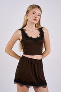 Mini skirt - brown
