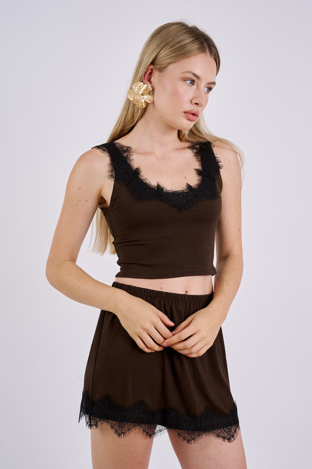 Mini skirt - brown