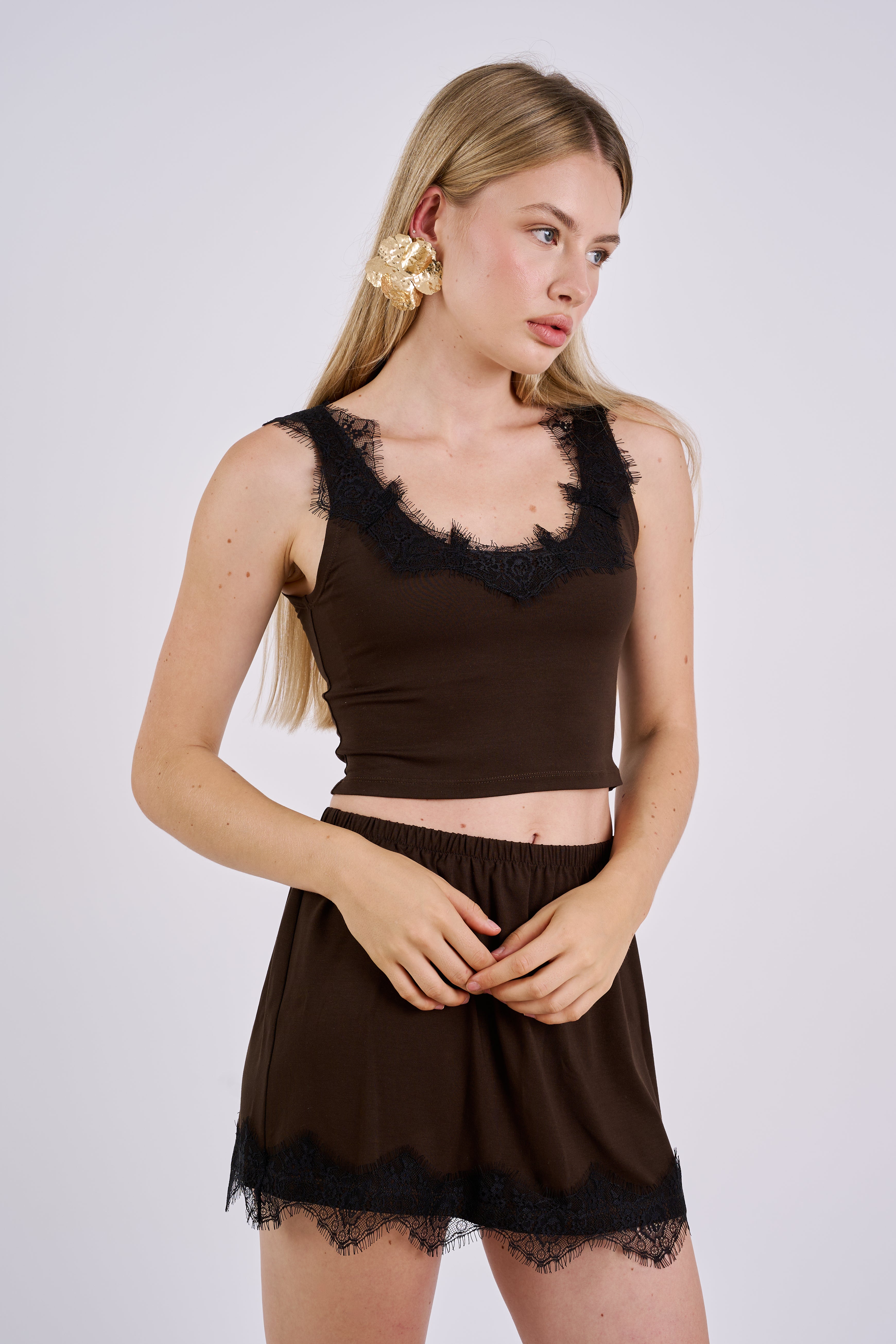 Mini skirt - brown