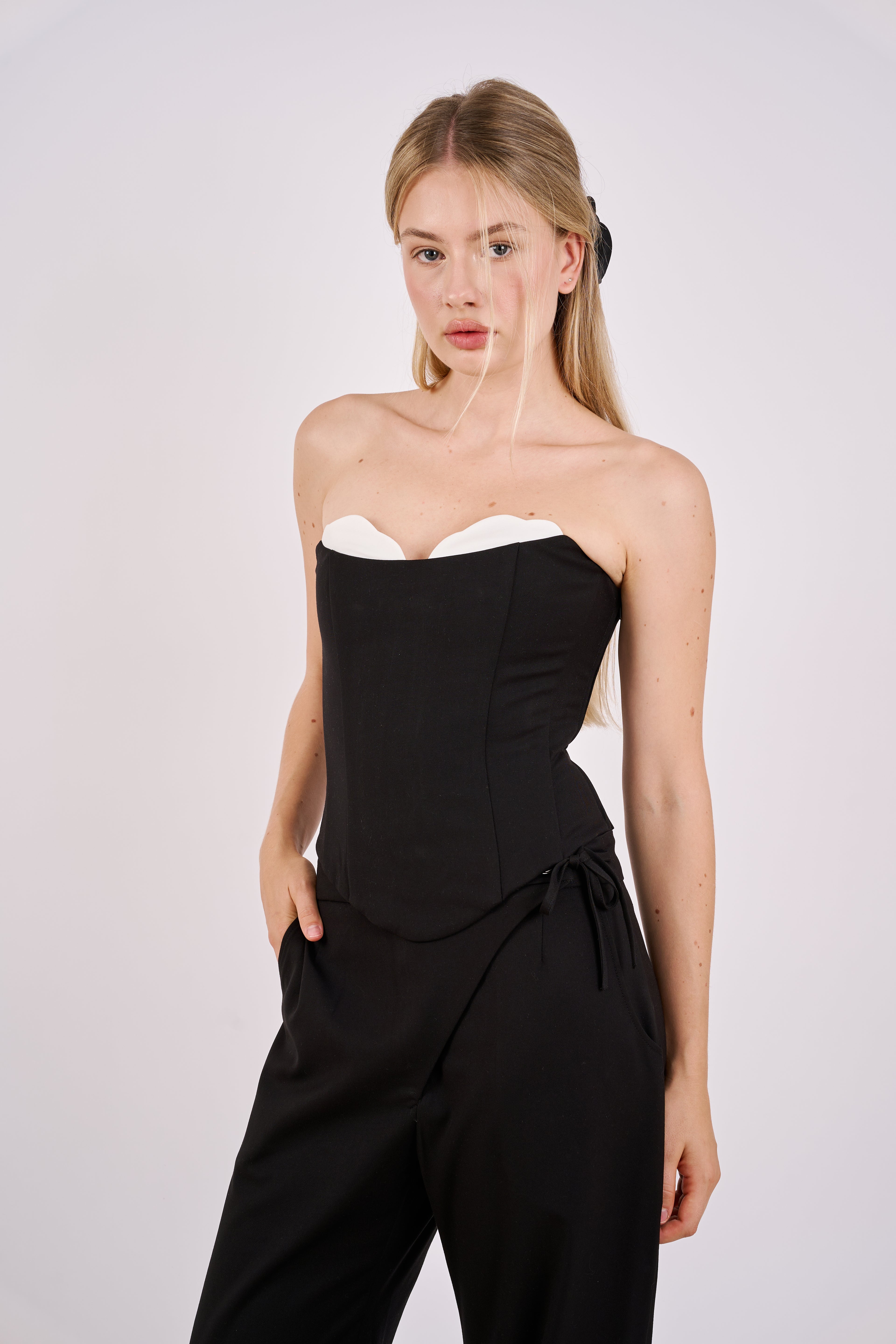 Corset Top - black& white