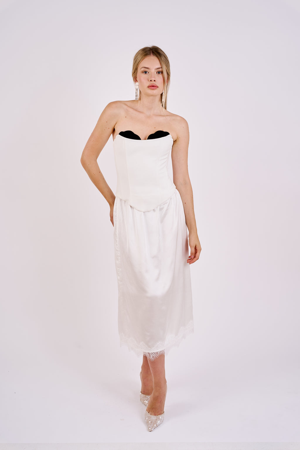 Corset Top - white & black