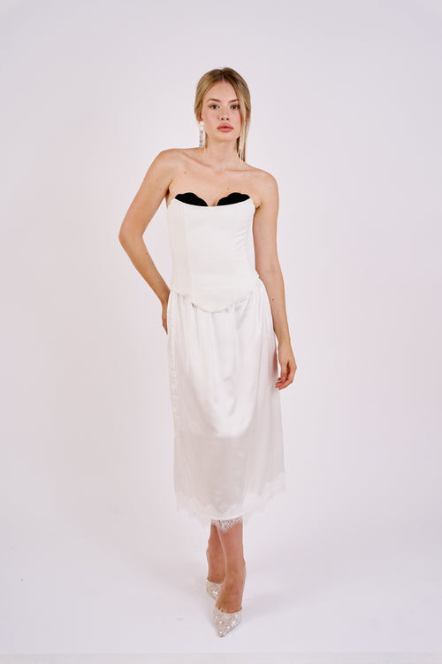 Corset Top - white & black