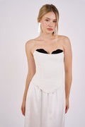 Corset Top - white & black