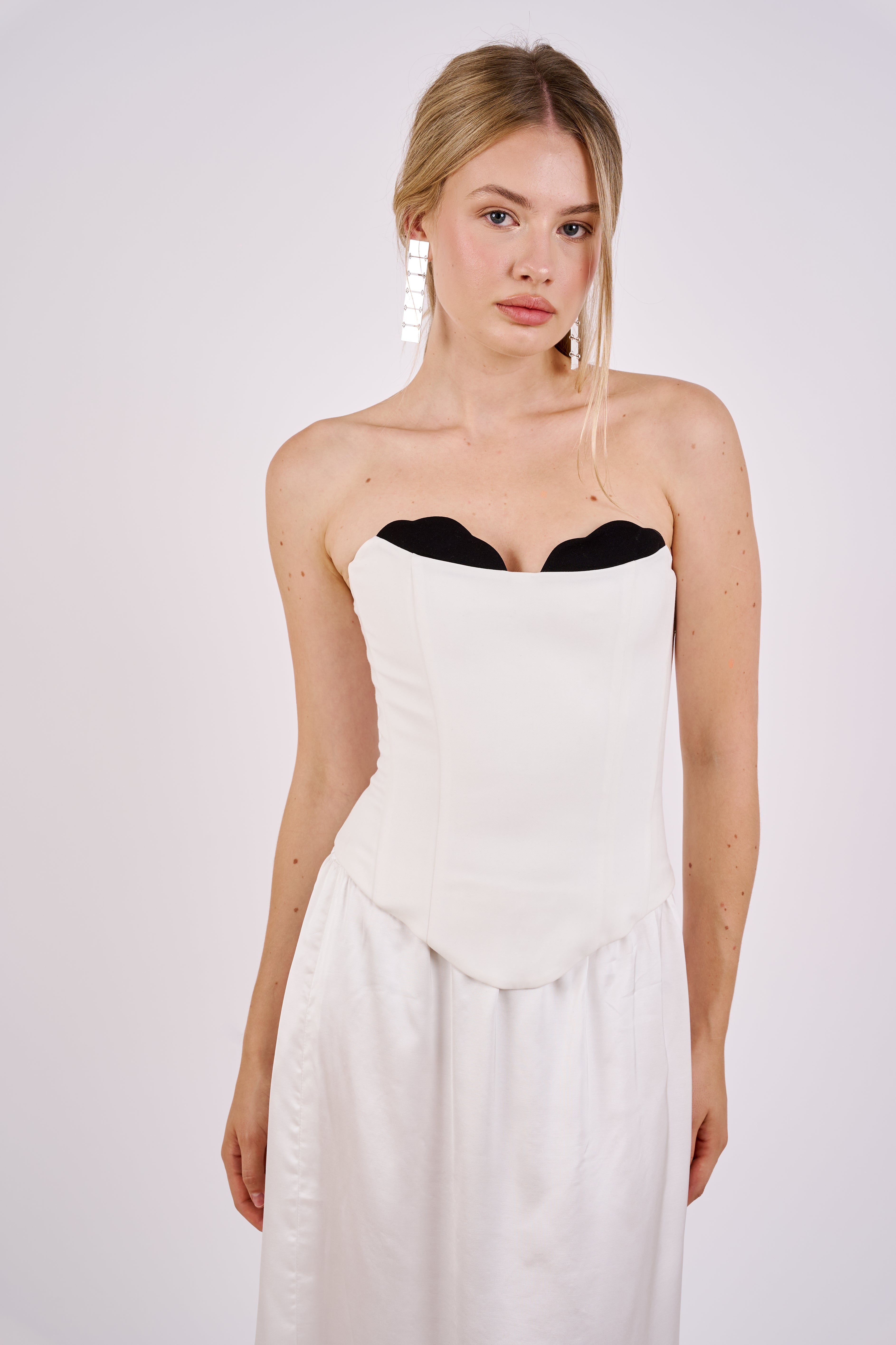 Corset Top - white & black