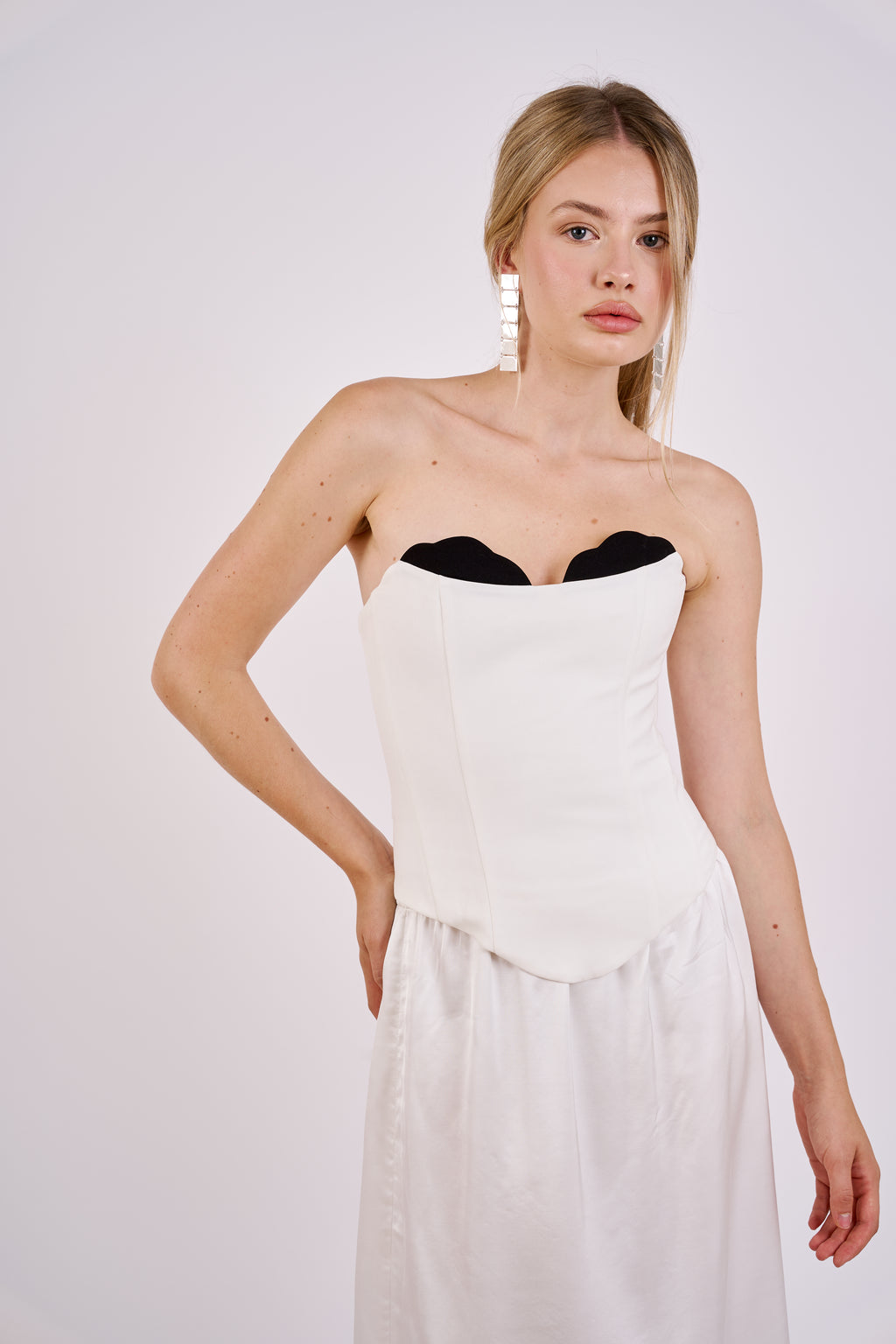 Corset Top - white & black