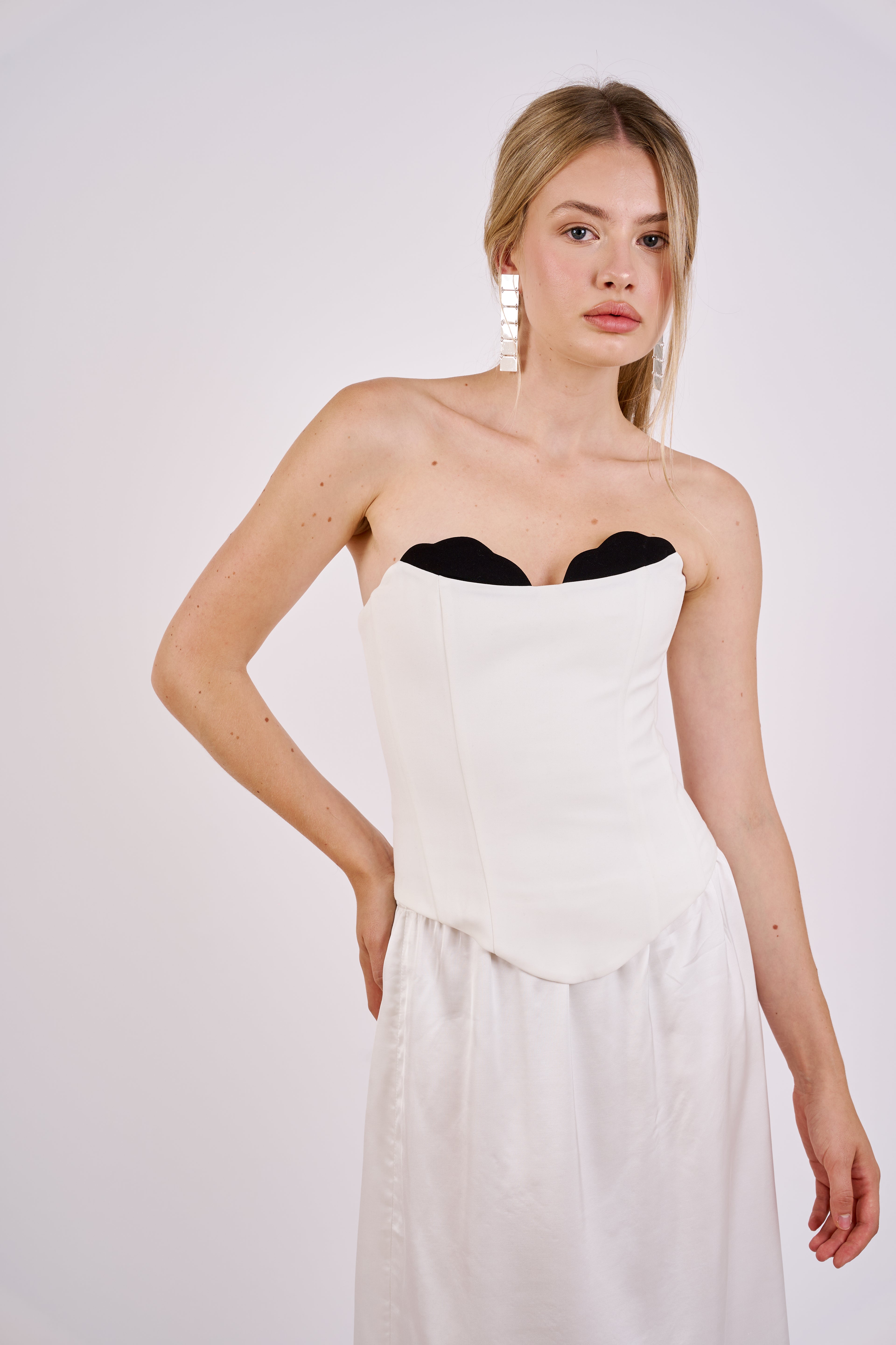 Corset Top - white & black