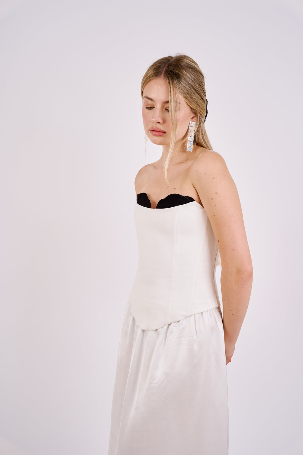 Corset Top - white & black
