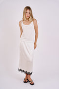 Lace skirt - white & black lace